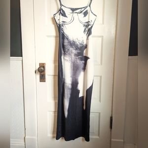 Micas Xerox Bodycon midi spaghetti strap dress